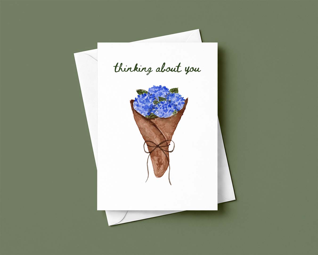 Soul of Peonies thinking about you card
